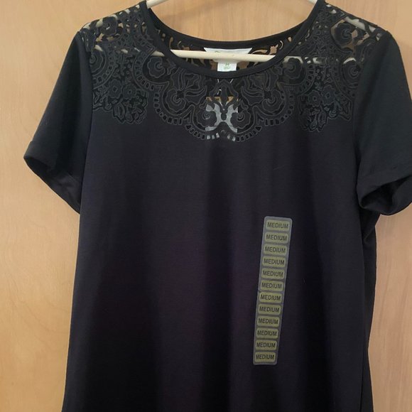 Wonder Limited Amara Burnout Tee Black - Size Small- NWT - Picture 3 of 4